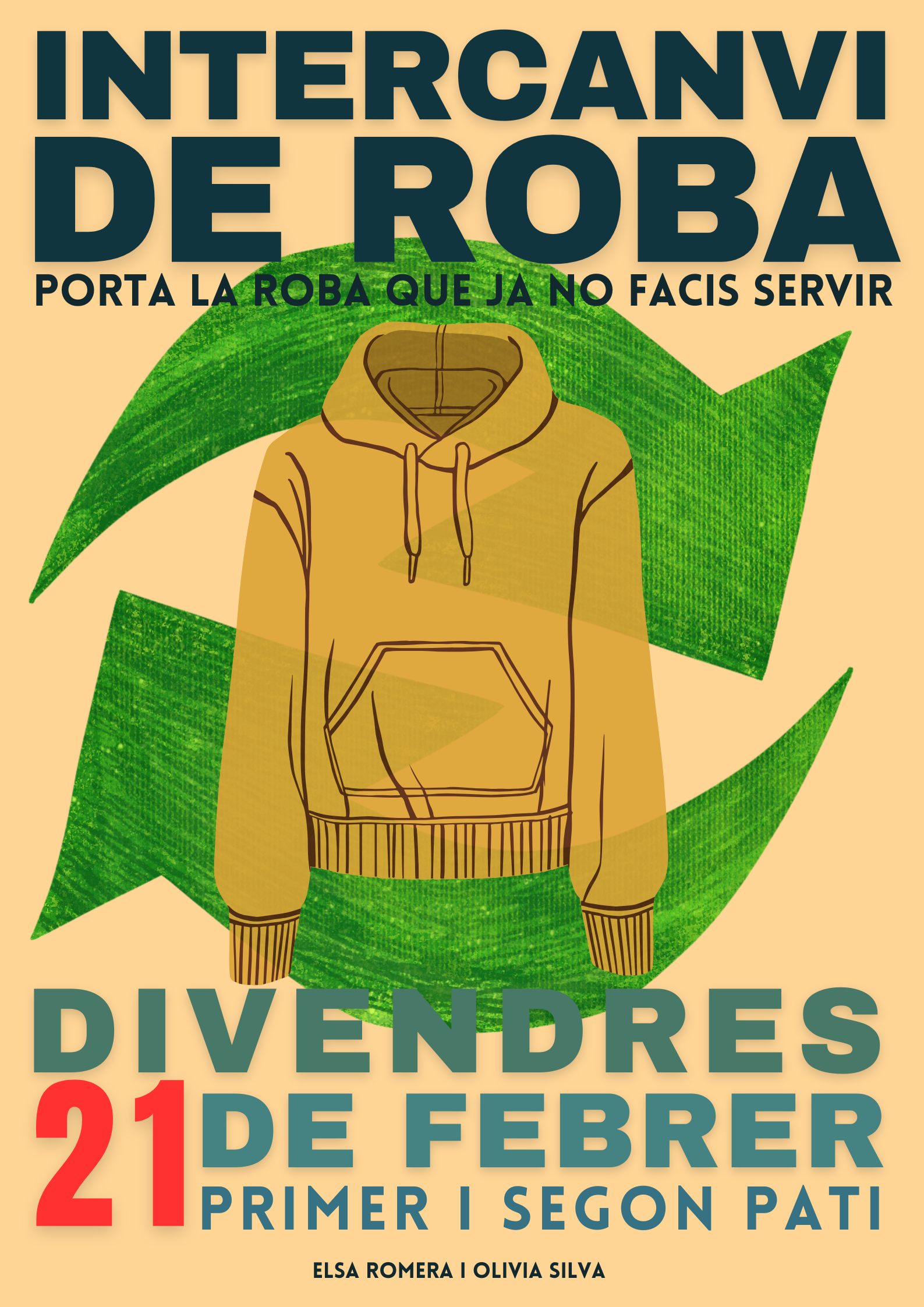 Cartell de la fira de roba a l'institut montgrós.